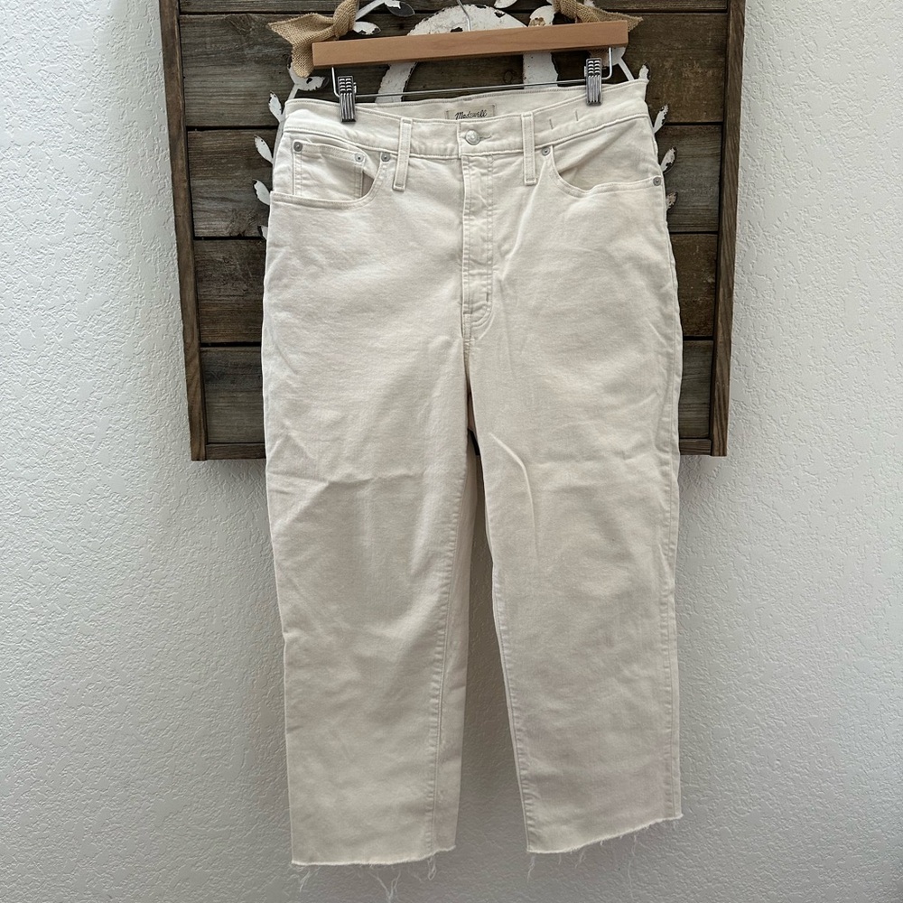 Madewell The Perfect Vintage‎ Straight Jean off white size 30